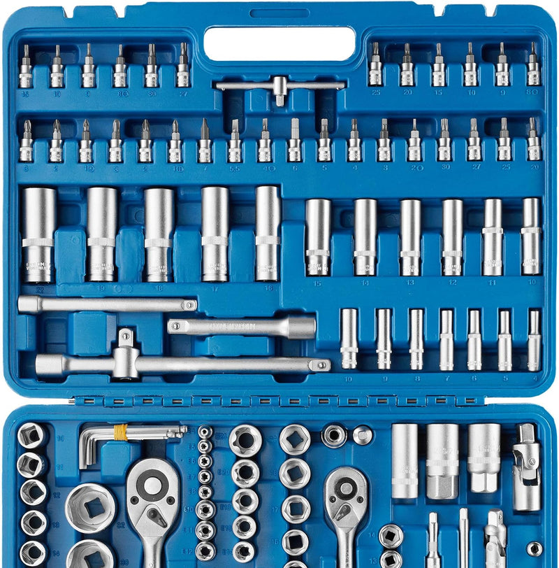 TecTake 171 tlg. Knarrenkasten 1/4, 3/8 und 1/2 Zoll Nusskasten Ratschenkasten Steckschlüssel Set