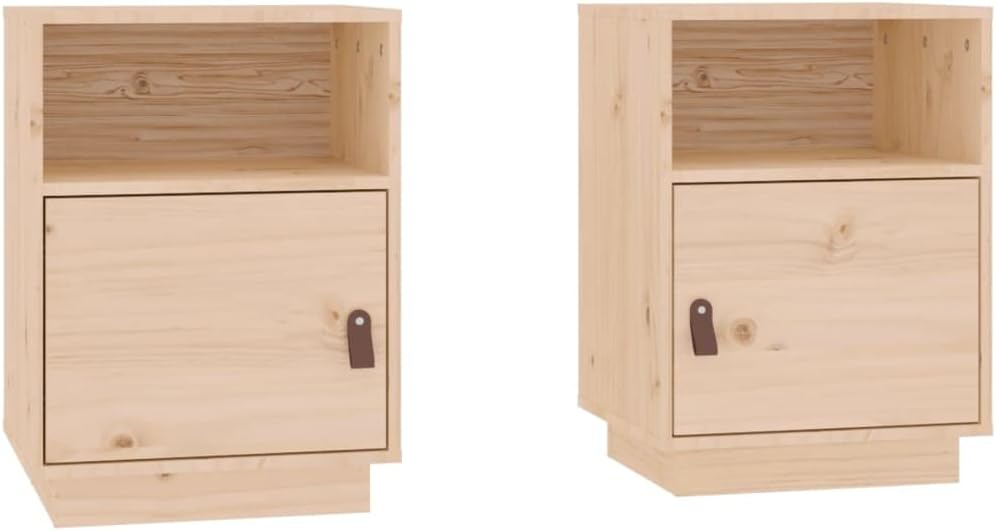 FIRBNUS Bedside Table Nachtkonsole Beistelltisch mit Stauraum Night Stand Nachttische 2er Set 40x34x