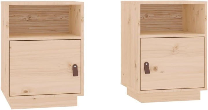 FIRBNUS Bedside Table Nachtkonsole Beistelltisch mit Stauraum Night Stand Nachttische 2er Set 40x34x