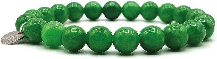 Jade Armband, Edelstein Perlen, Kraftstein Schmuck für Damen und Herren, Chakra - Glücksbringer - Fr
