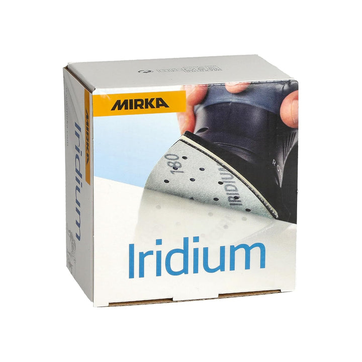 Mirka Iridium Schleifdreieck Premium-Schleifpapier 93x93x93mm 15-Loch Klett, Korn 180, 50 Stk/Zum Sc