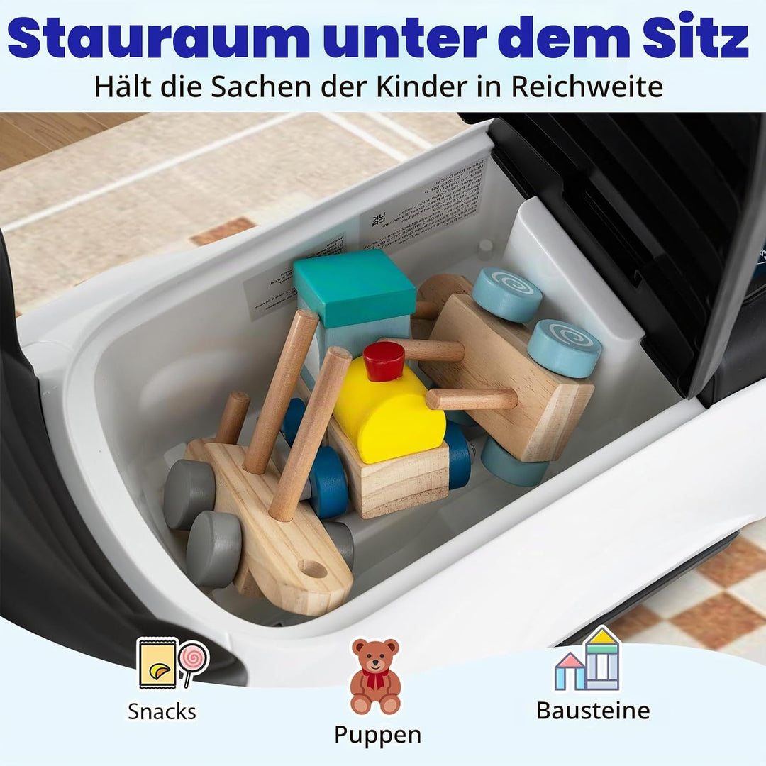 SOARS 3-in-1 Mercedes-Benz Rutschauto, Rutschfahrzeug mit Abnehmbarer Schiebstange, verstellbarem So