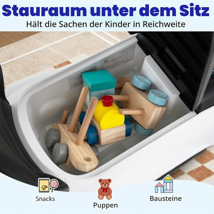 SOARS 3-in-1 Mercedes-Benz Rutschauto, Rutschfahrzeug mit Abnehmbarer Schiebstange, verstellbarem So