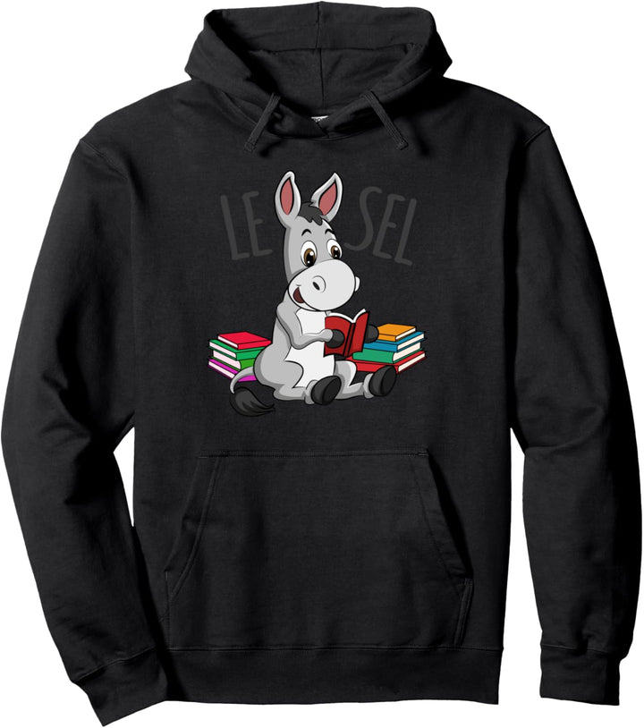 Lesel - T-shirt für Leseratten mit lustigem Esel mit Buch Pullover Hoodie