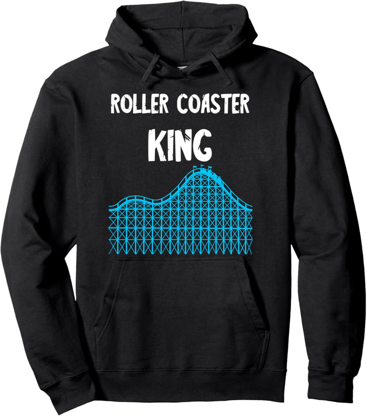 Roller Coaster King Achterbahn König Freizeitpark Kirmes Pullover Hoodie