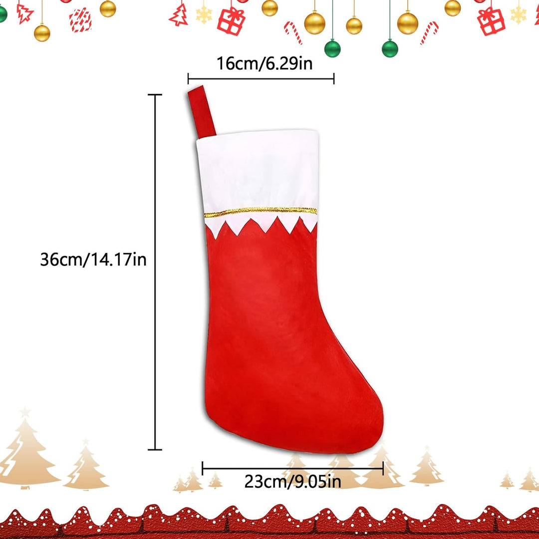 CINGHIA Nikolausstrumpf,Nikolausstiefel Personalisiert,12 Stück Nikolausstiefel Rot,Nikolausstiefel