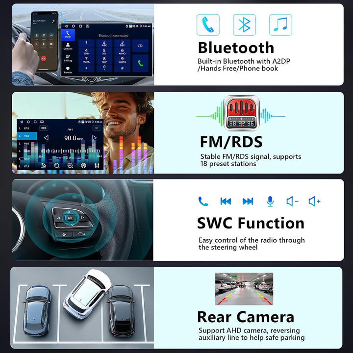 4GB+64GB Autoradio für FIAT Panda 2013-2020 Radio mit Wireless Carplay, 7 Zoll Bildschirm Android Au
