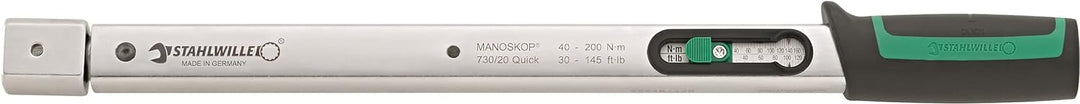 STAHLWILLE 730/20 Quick l auslösender Drehmomentschlüssel l 40-200 Nm l kein Rücksetzen auf 0 nötig