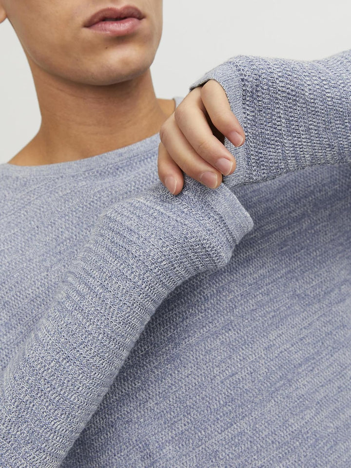 JACK & JONES Herren Jjegreg Knit Crew Neck Sn Strickpullover XXL Pacific Coast/Detail:with Cloud Dan