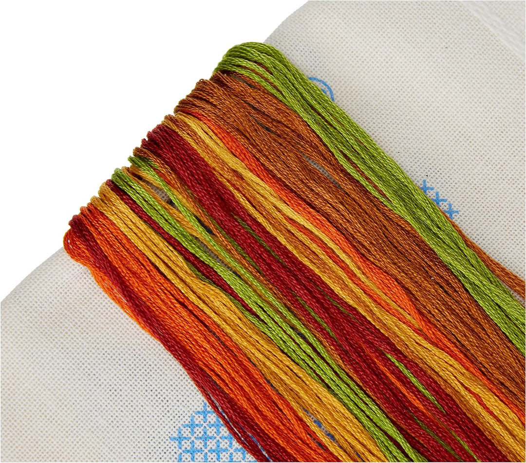 Vervaco Tischläufer Herbst Stickpackung/Läufer im vorgedruckten/vorgezeichneten Kreuzstich, Baumwoll