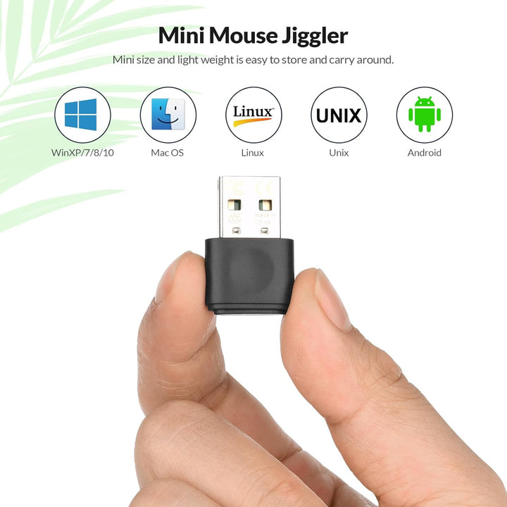 [2 Stück]Rii Mouse Jiggler Nicht Nachweisbar, USB Mouse Mover mit EIN/AUS-Schalter und 2Jiggler-Modi