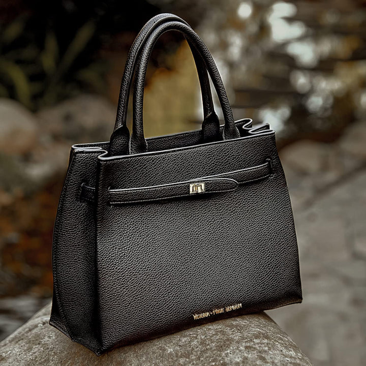 VICTORIA HYDE Handtaschen Damen Gross PU Leder Shopper Damen Handtasche Schwarz Elegant Schultertasc