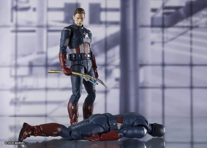 BANDAI Tamashii Nations Avengers: Endgame S.H. Figuarts Actionfigur Captain America Cap VS. Cap Edit