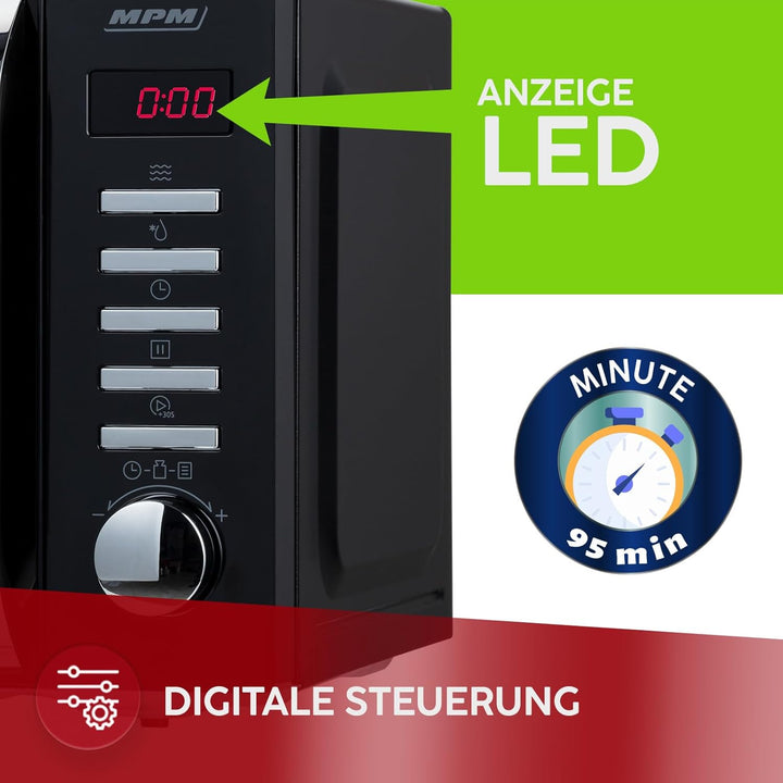 MPM Mikrowelle MPM-20-KMT-05 20 L - Mikrowellenofen für schnelles Kochen - Erwärmen und Auftauen - D