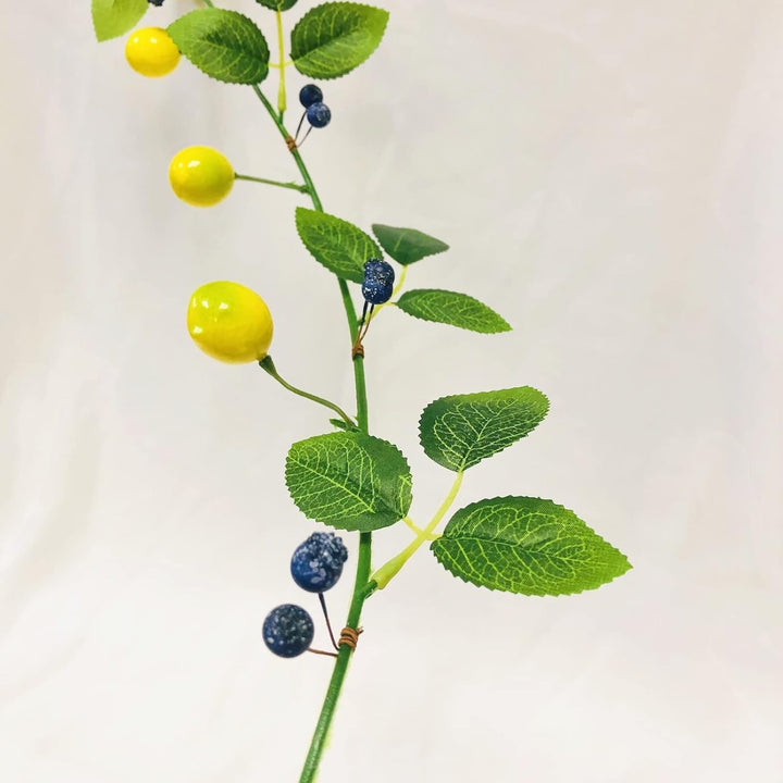 2er-Pack Künstliche Zitronen Blaubeer Girlande,Zitronenranke Hängende Blumen Pflanzen Künstliche Frü