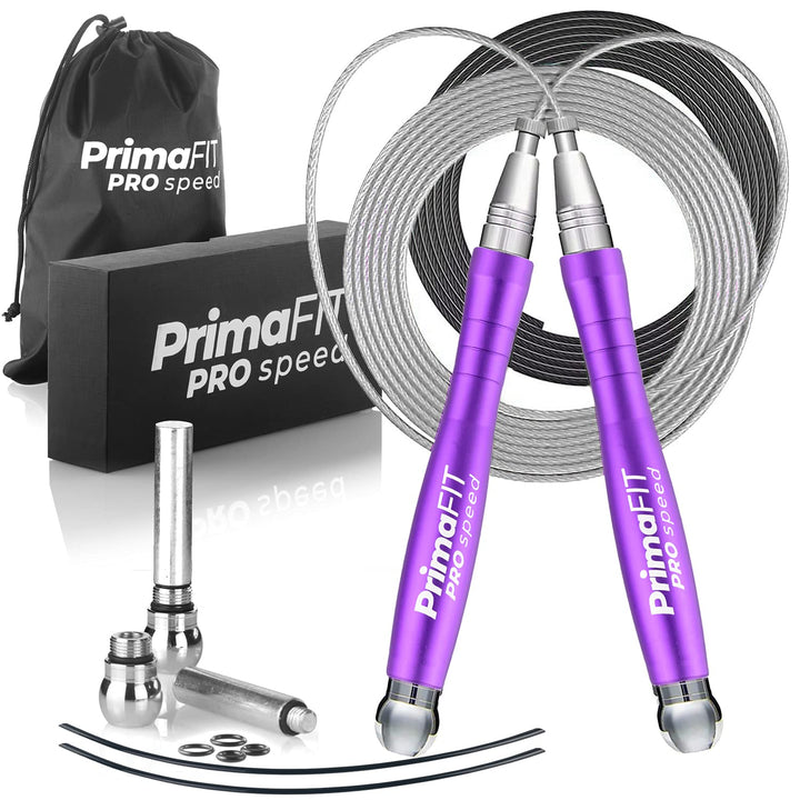 PrimaFIT Springseil Erwachsene Fitness Pro Speed Jump Rope 3m Seilspringen Verstellbar Mit Gewichten