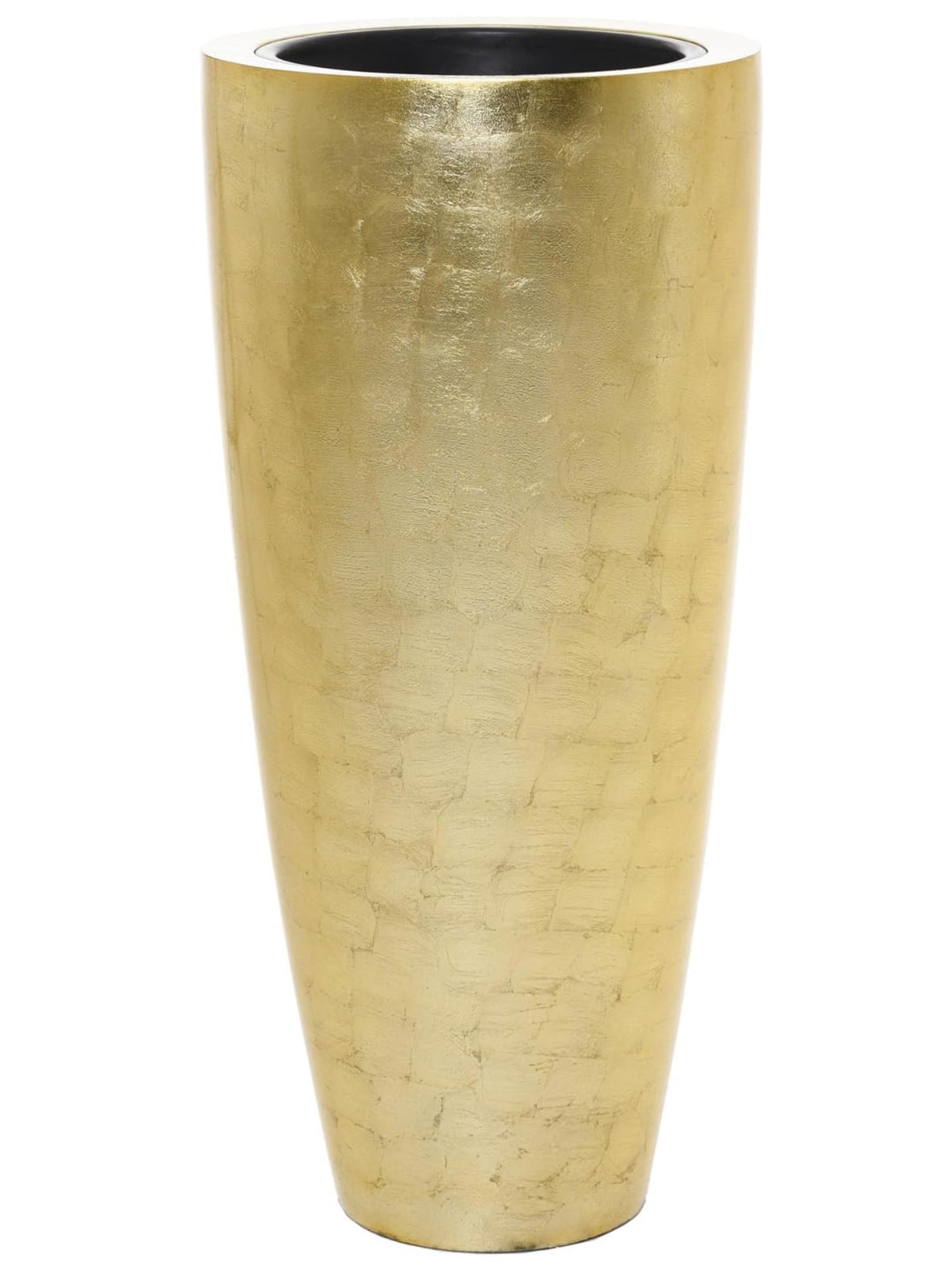 VIVANNO Pflanzkübel Pflanzgefäss Blumenkübel Fiberglas City Gold Hochglanz - 100x47 Gold Hochglanz 1