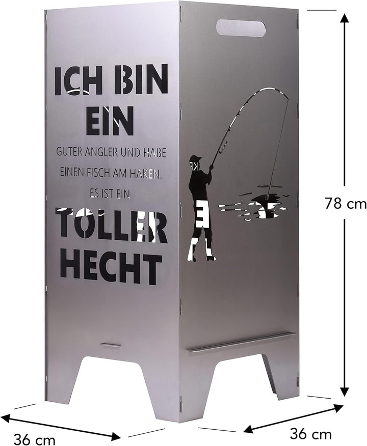 Feuertonne Mit Maritim Motiv | Stabiles Stecksystem Mit Tragegriffen | Robust & Aus Hochwertigem Sta