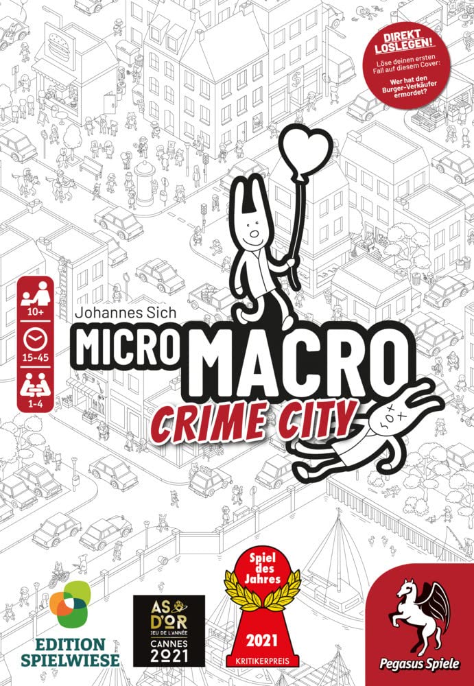 Edition Spielwiese Pegasus/Spielwiese 59060G MicroMacro: Crime City Spiel des Jahres 2021*, Crime Ci
