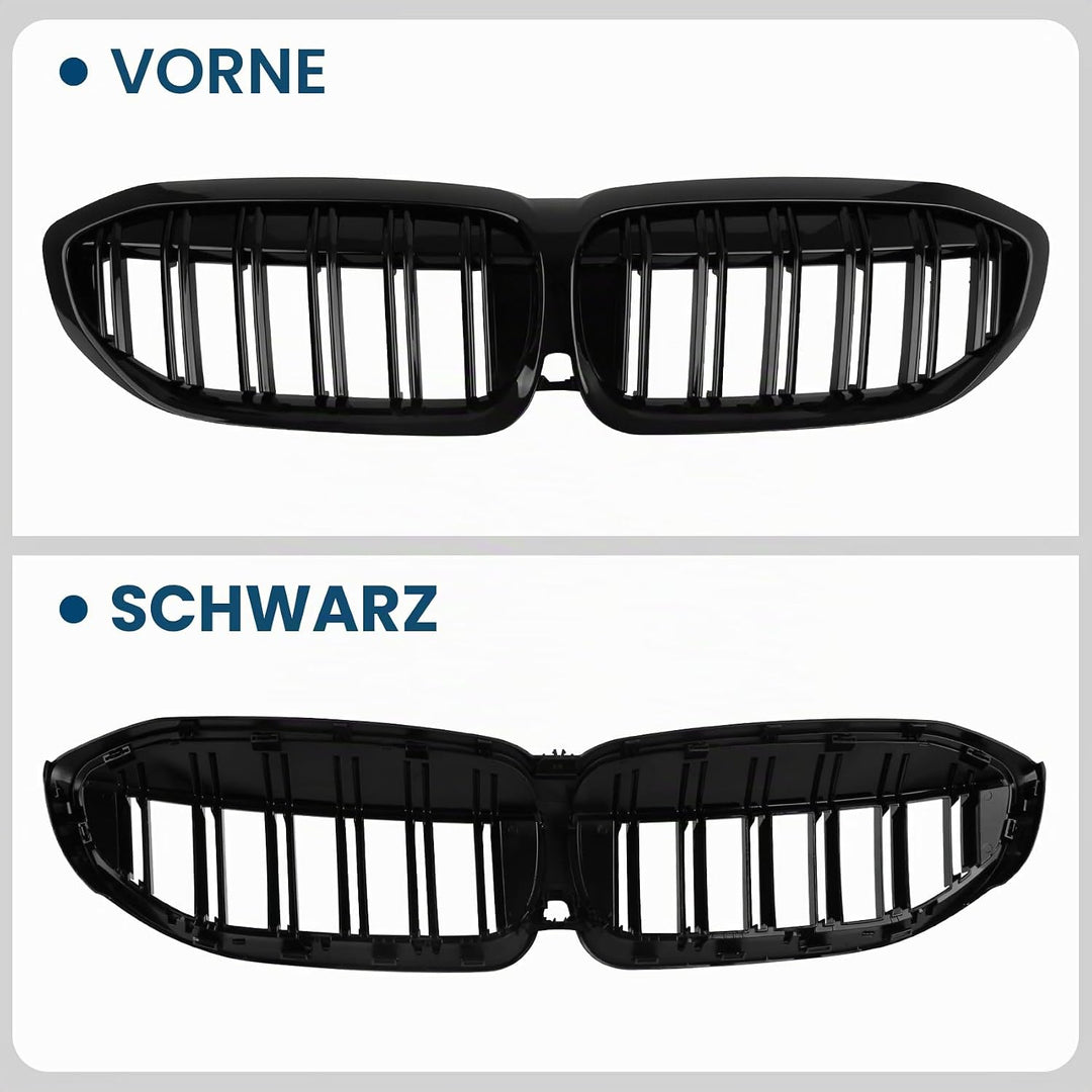 DOCAS Kühlergrill für 3er G20 G21 2019-2022 Nieren Doppelsteg Sport Glanz Schwarz 3er G20 G21 2019-2