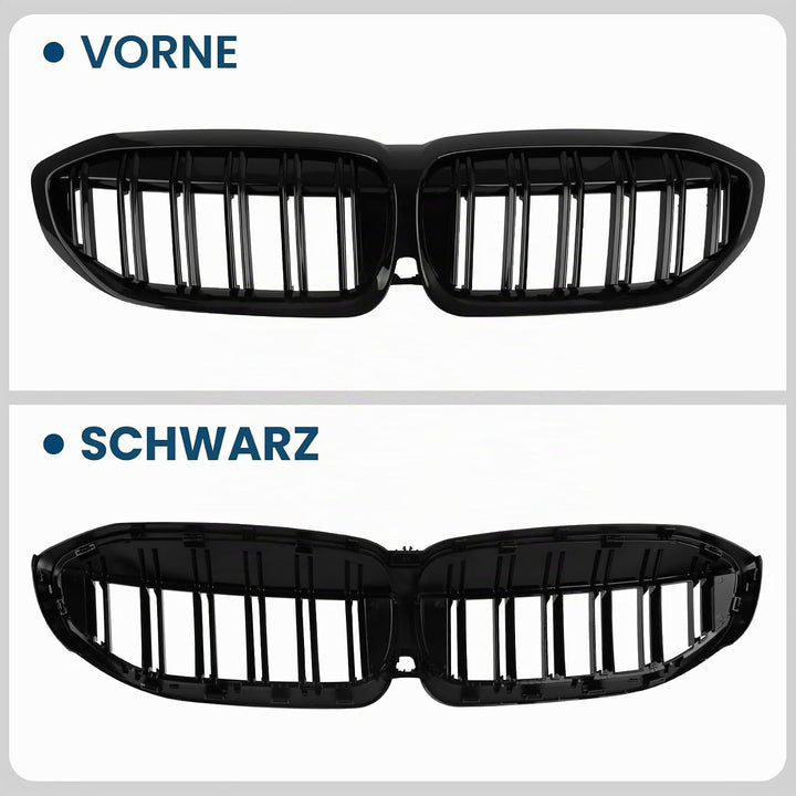 DOCAS Kühlergrill für 3er G20 G21 2019-2022 Nieren Doppelsteg Sport Glanz Schwarz 3er G20 G21 2019-2