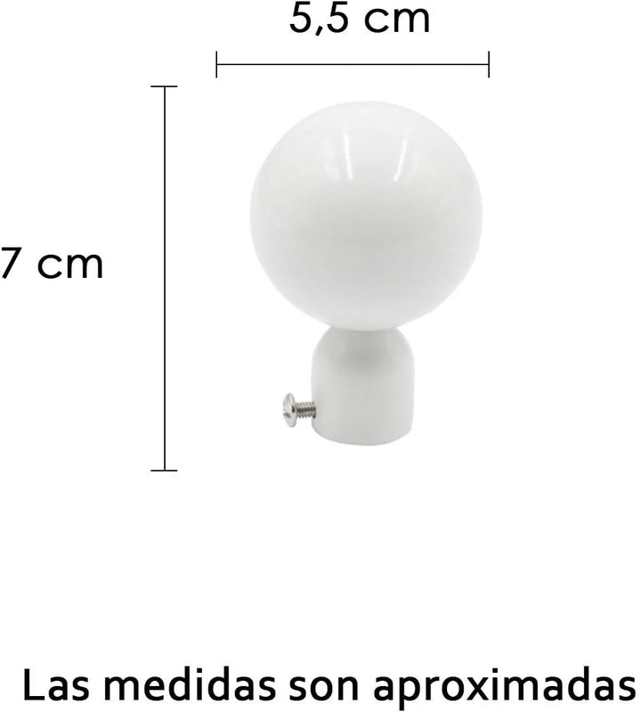 Universal-Gardinenstange, ausziehbar, ausziehbar, Weiss, 70 – 120 cm Kugel. Weiss 70-120cm, Weiss 70