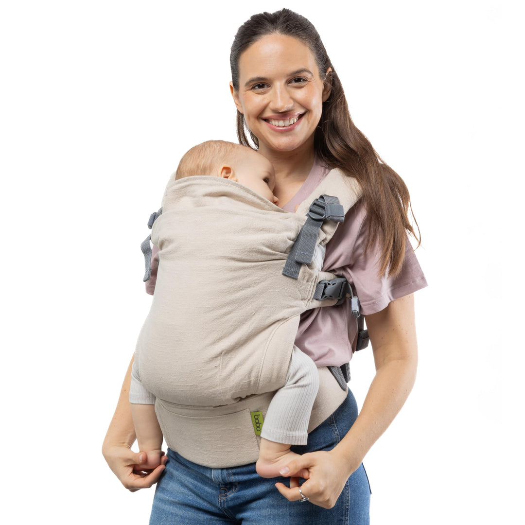 Boba X Ergonomische Babytrage Neugeborene-Kleinkind, Leinen Pampas Linen Pampas 1 Count, Linen Pampa