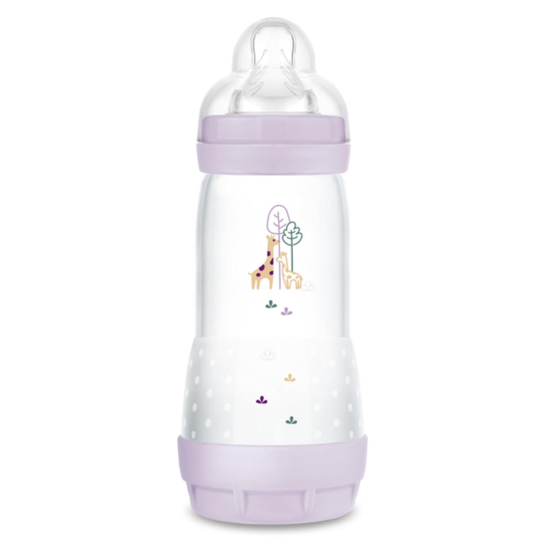 MAM - Easy Start Anti-Colic Flasche 4+ Monate, schneller Durchfluss (320 ml), Flieder – Flasche zur