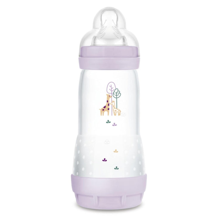 MAM - Easy Start Anti-Colic Flasche 4+ Monate, schneller Durchfluss (320 ml), Flieder – Flasche zur