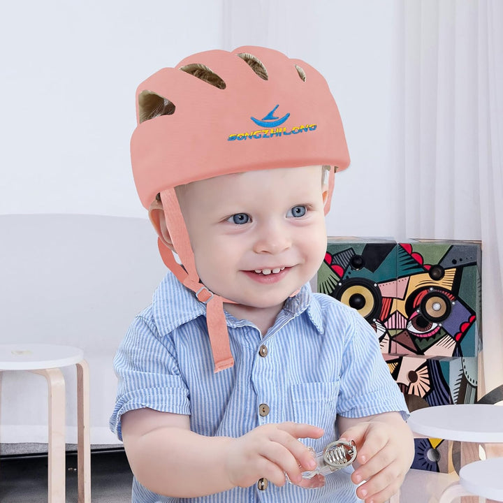 IULONEE Baby Helm Kleinkind Schutzhut Kleinkind Kopfschutz Baumwolle Hut Kleinkind Verstellbarer Sch