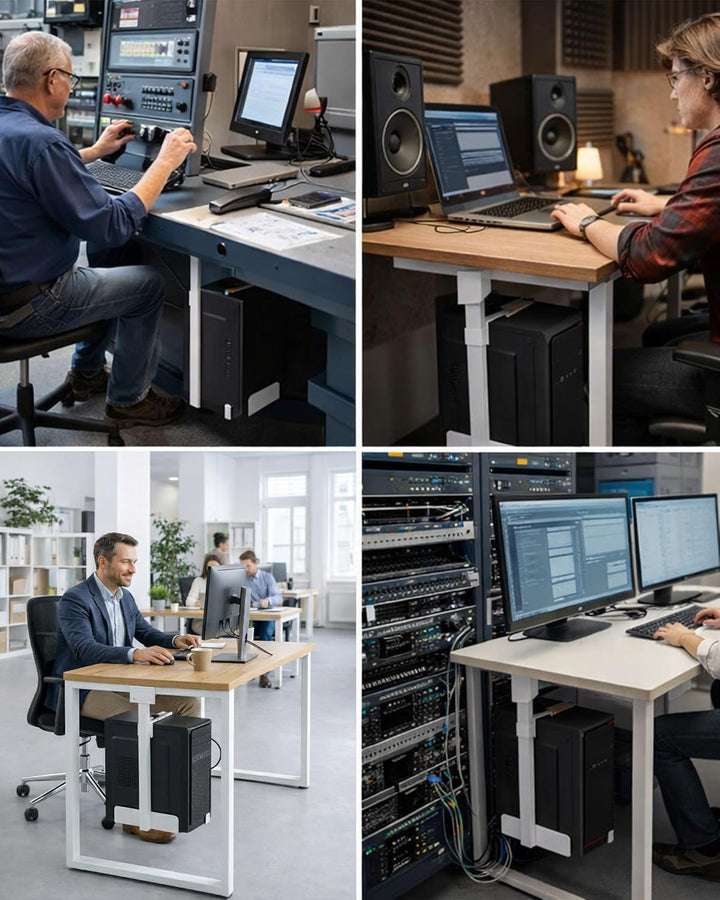 PC Halterung Unter Schreibtisch: PC Wandhalterung Höhenverstellbar bis 54.5cm bis 30kg Belastbar für