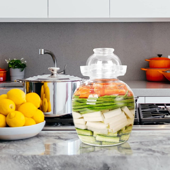 UPKOCH 1Pc Pickle Jar Glasfermentglas Haushaltsgurkenglas Grosser Kapazität Versiegelter Gurkennahru