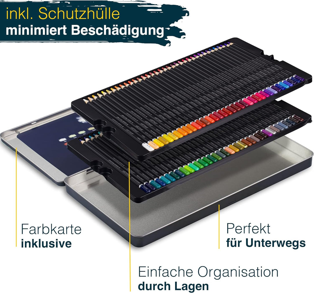 Artina Expertilo XL Buntstifte Set 72er Professionell - FSC®-zertifiziertes Stifte Set Farbstifte br