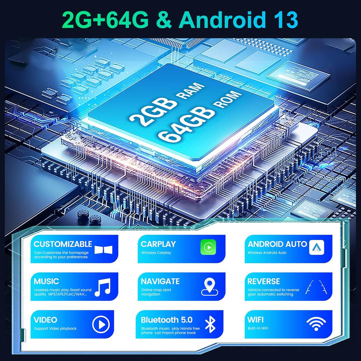 [2+64G] Android 13 Autoradio für Mercedes Benz Klasse A/B/V Klasse Vito Viano Sprinter 2500 3000 W16