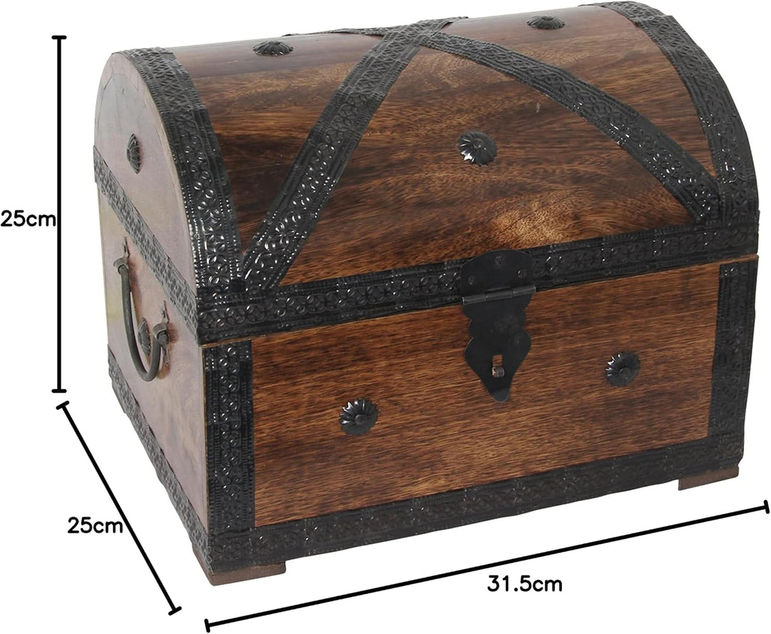 Holztruhe Schatztruhe Piratenkiste aus Massivholz von Bartl, 32 cm breit, Art.-Nr. 110313 X-Large Du