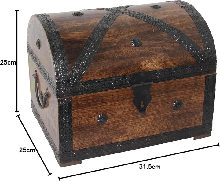 Holztruhe Schatztruhe Piratenkiste aus Massivholz von Bartl, 32 cm breit, Art.-Nr. 110313 X-Large Du