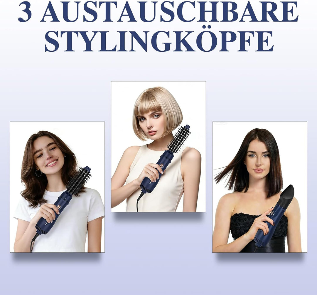PARWIN PRO BEAUTY 3 in 1 Warmluftbürste, Hairstyler, Föhnbürste zum Stylen in One Step, Schnelles Vo