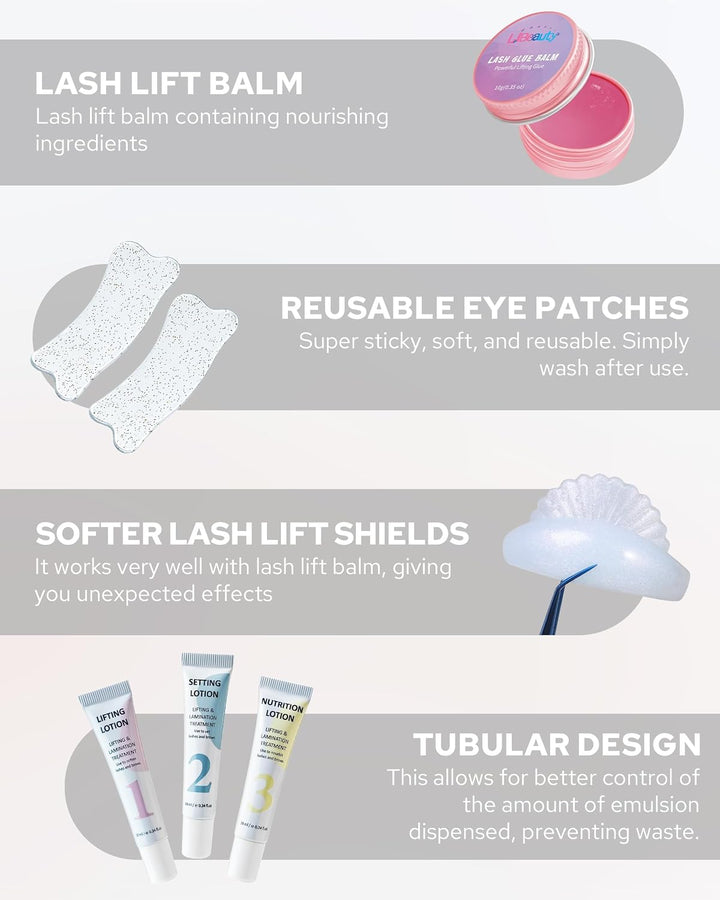 Libeauty Wimpernlifting Set & Brow Lifting Kit, Wimpern Lifting Kit mit Tube Design, Einfache Anwend