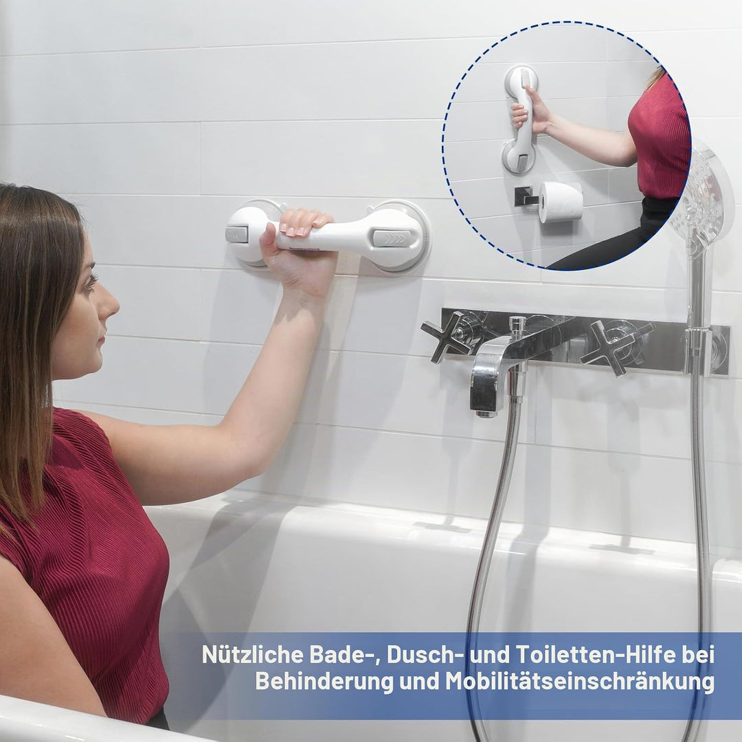 Newthinking Dusche Haltegriff mit Saugnapf 30CM, Haltegriff Dusche Ohne Bohren, Haltegriff Badewanne