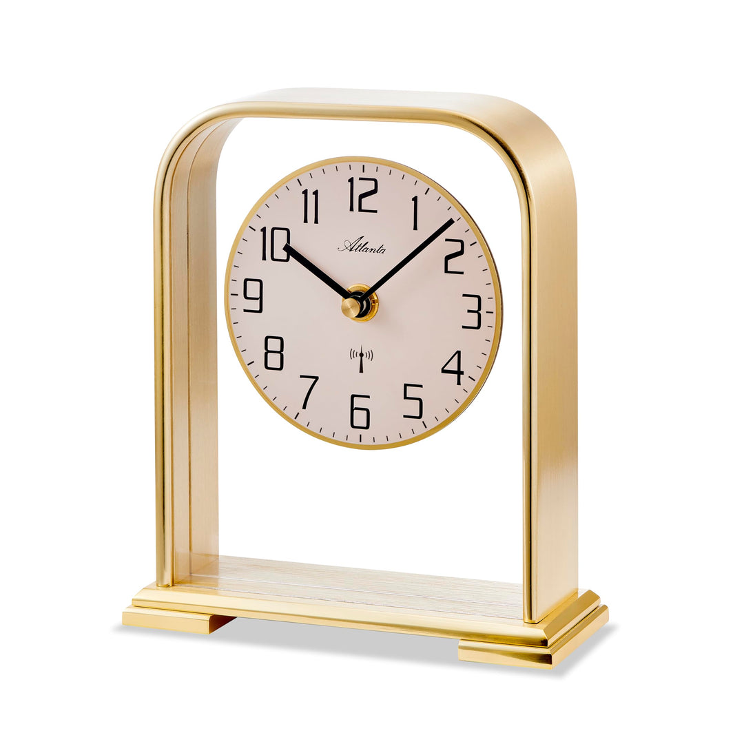 Atlanta Funk-Tischuhr Glas Metall Gehäuse Analog Gold - 3119/9