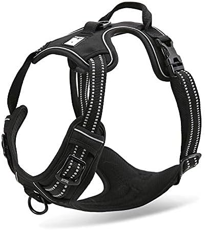 WINHYEPET Truelove Hundegeschirr No-Pull Reflektierendes verstellbar Haustiergeschirr mit 2 Leinencl