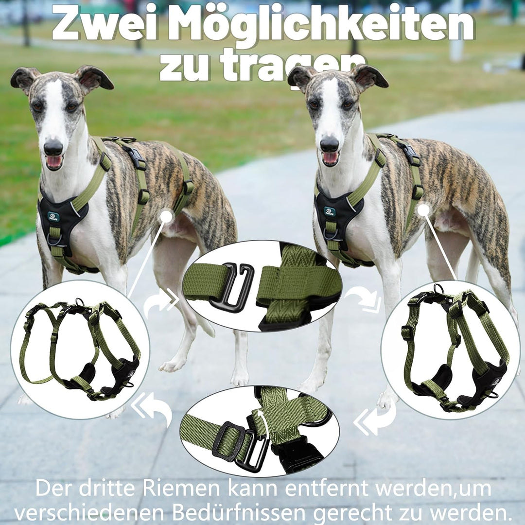 Sicherheitsgeschirr Hund, Anti Zug Hundegeschirr, Panikgeschirr für Hunde, Ausbruchsicheres Geschirr
