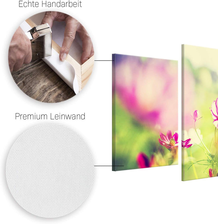 ge Bildet Bild auf Leinwand | Landschaftsbilder - Frühling Q in 100x50 cm mehrteilig als Wandbild |