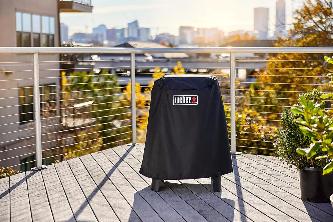 Weber Premium Grillabdeckung/Für Lumin Elektrogrill mit Stand, wasserdichtes UV-beständiges Material
