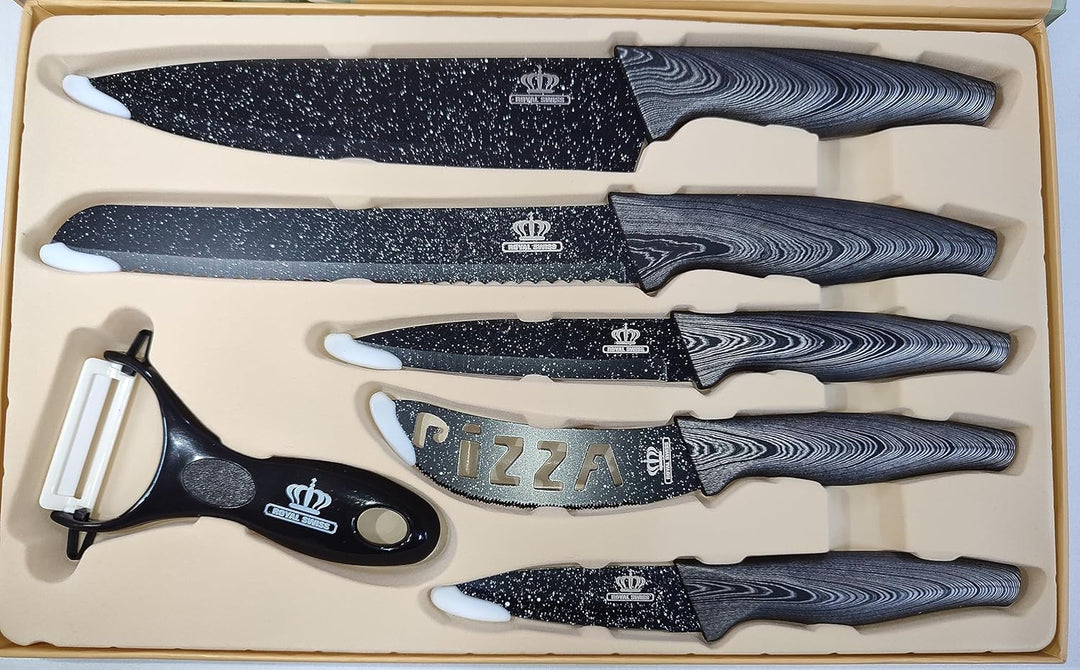 Royal Swiss Switzerland Messer Set - Chefmesser - Brotmesser -Universalmesser - Pizzamesser - Schälm