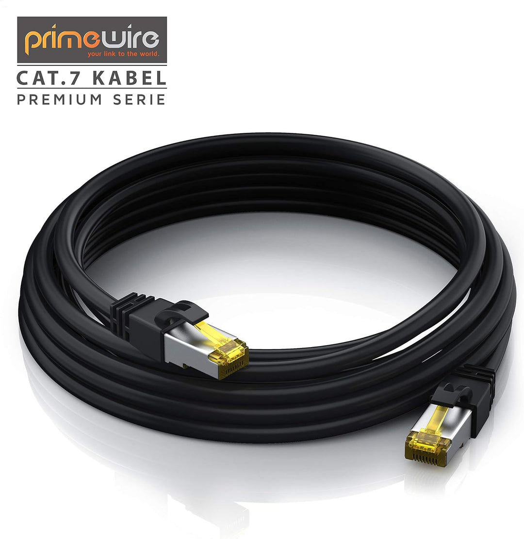 CSL - 30m CAT 7 Netzwerkkabel Gigabit Ethernet LAN Kabel - 10000 Mbit s - Patchkabel - Cat.7 Rohkabe
