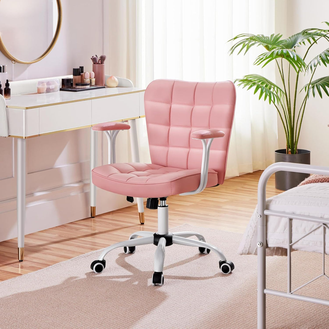 Yaheetech Bürostuhl Ergonomischer Schreibtischstuhl Bürosessel Arbeitsstuhl, Drehstuhl mit Weichen A