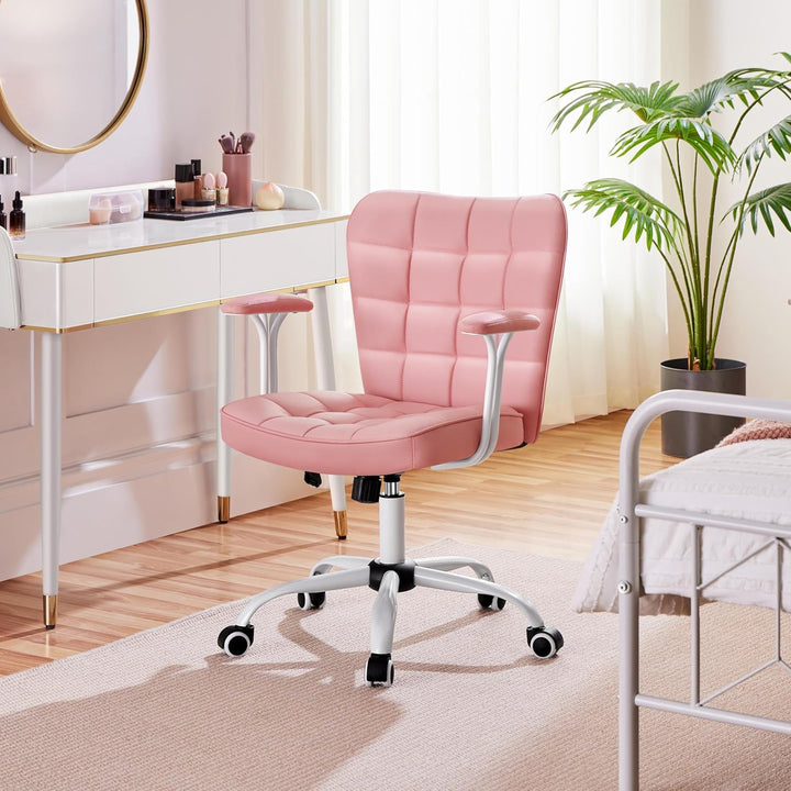 Yaheetech Bürostuhl Ergonomischer Schreibtischstuhl Bürosessel Arbeitsstuhl, Drehstuhl mit Weichen A