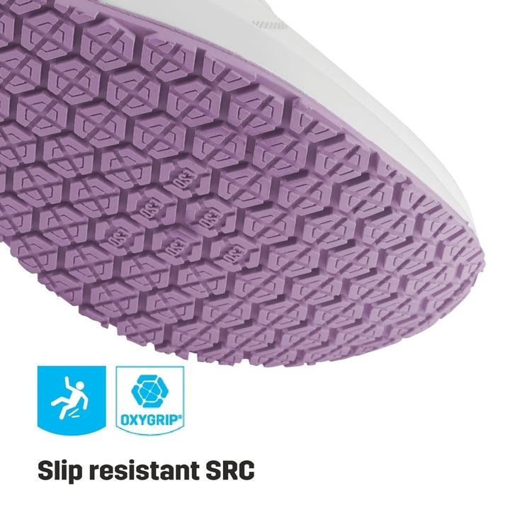 Oxypas Ela SCR, Sportschuhe, Arbeitsschuhe, Sneaker (ElaS4101lic),White with Lilac,41 EU 41 EU Lila,