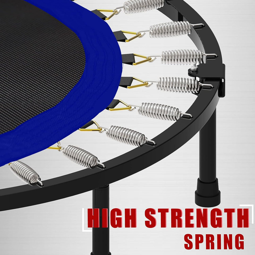 Kanchimi Faltbar Mini Fitness Indoor Exercise Workout Rebounder Sport Trampolin mit Griff, 8 Blau